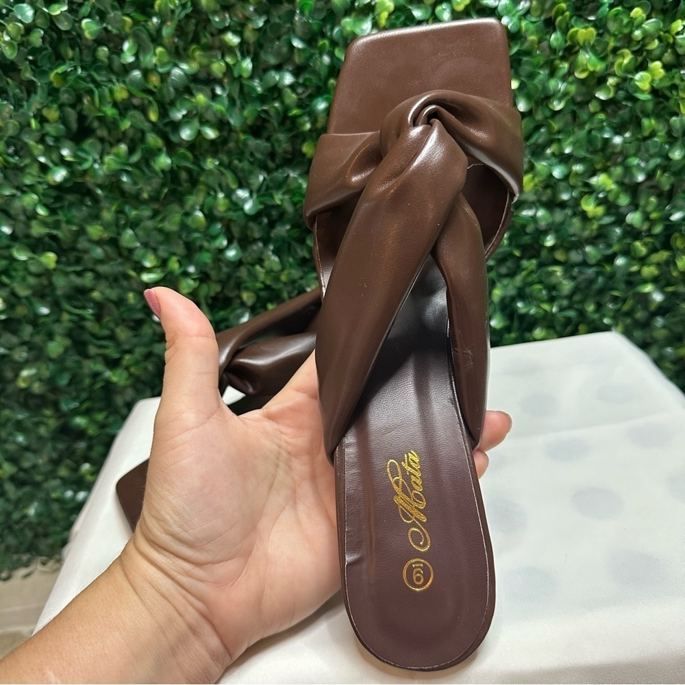 Mata Shoes Brown High Heels Stilletos Size 39 - Picture 11 of 13